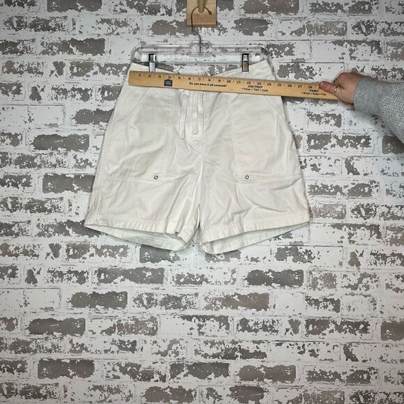 Lauren Ralph Lauren | women green label white cargo cotton shorts bermuda - Picture 8 of 13